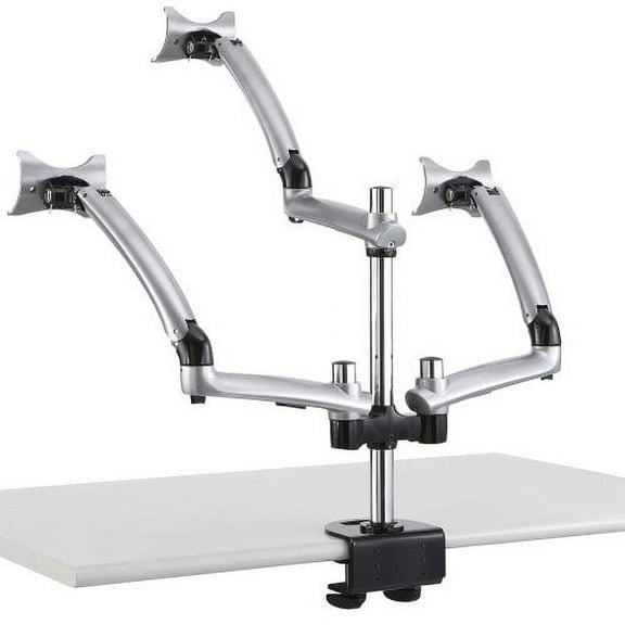 Cotytech Triple Apple Desk Mount Spring Arm Clamp Base - Silver (DM-GSTA-C20)