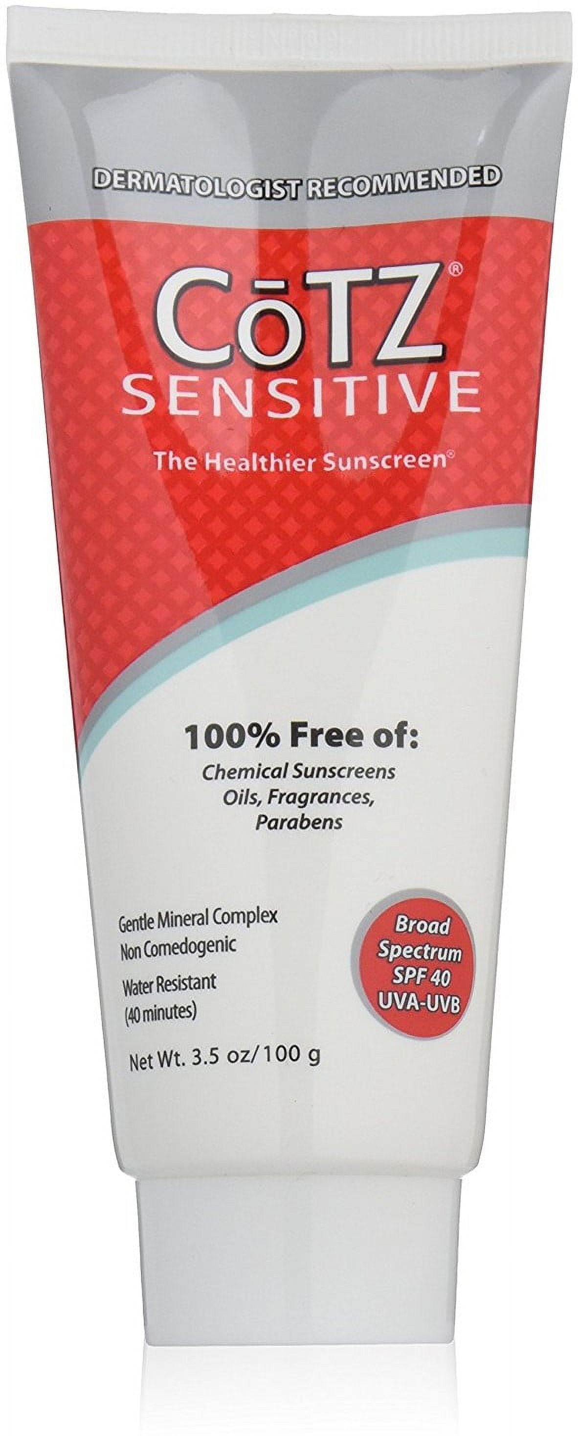 Cotz Sensitive Face Sunscreen, SPF 40, 3.5 oz