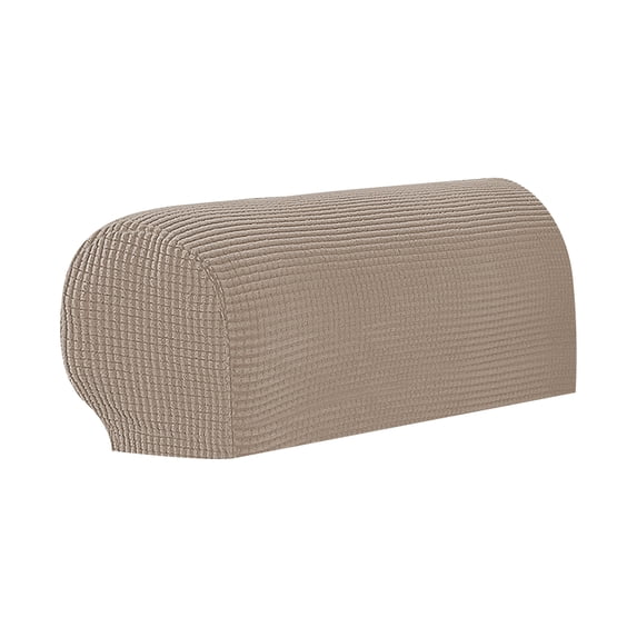 Couch Arm Covers, Chair Arm Covers Protectors, Thick Stretch Fabric, Stain Resistant, 2 Pack Khaki 22X9X7 Inch Slip on Armrest Covers, Pet Resistant Furniture Arm Protectors for