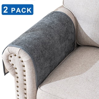 Couch Arm Covers, Sofa Arm Cover, Anti-Slip Waterproof Armrest Slipcovers , Pet Proof Armrest Protectors for Couch Loveseat Armchair Headrest, Set of 2