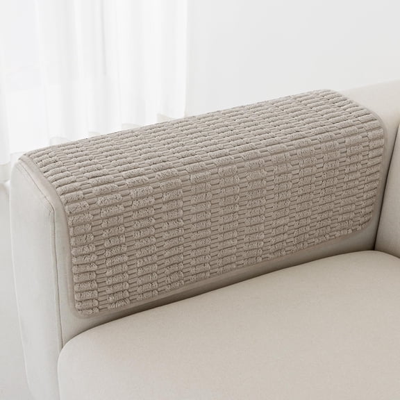 Couch Arm Covers Sofa Arm Cover, Arm Chair Covers Set of 2, Non-Slip Chair Arm Covers, Arm Rest Cover for Sofa, Armchair Slipcovers Couch Protector (Cream White 20x20 inch)