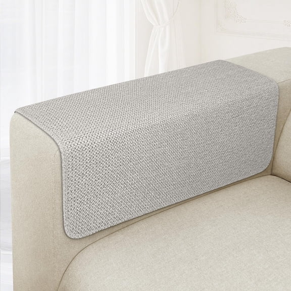 Couch Arm Covers, Waterproof Armrest Cover for Sofa, Loveseat, Armchair, Non-Slip Recliner Arm Cover, Sofa Arm Covers, Headrest Cover, Arm Chair Covers Set of 2 (Dark Gray, 24"×20")