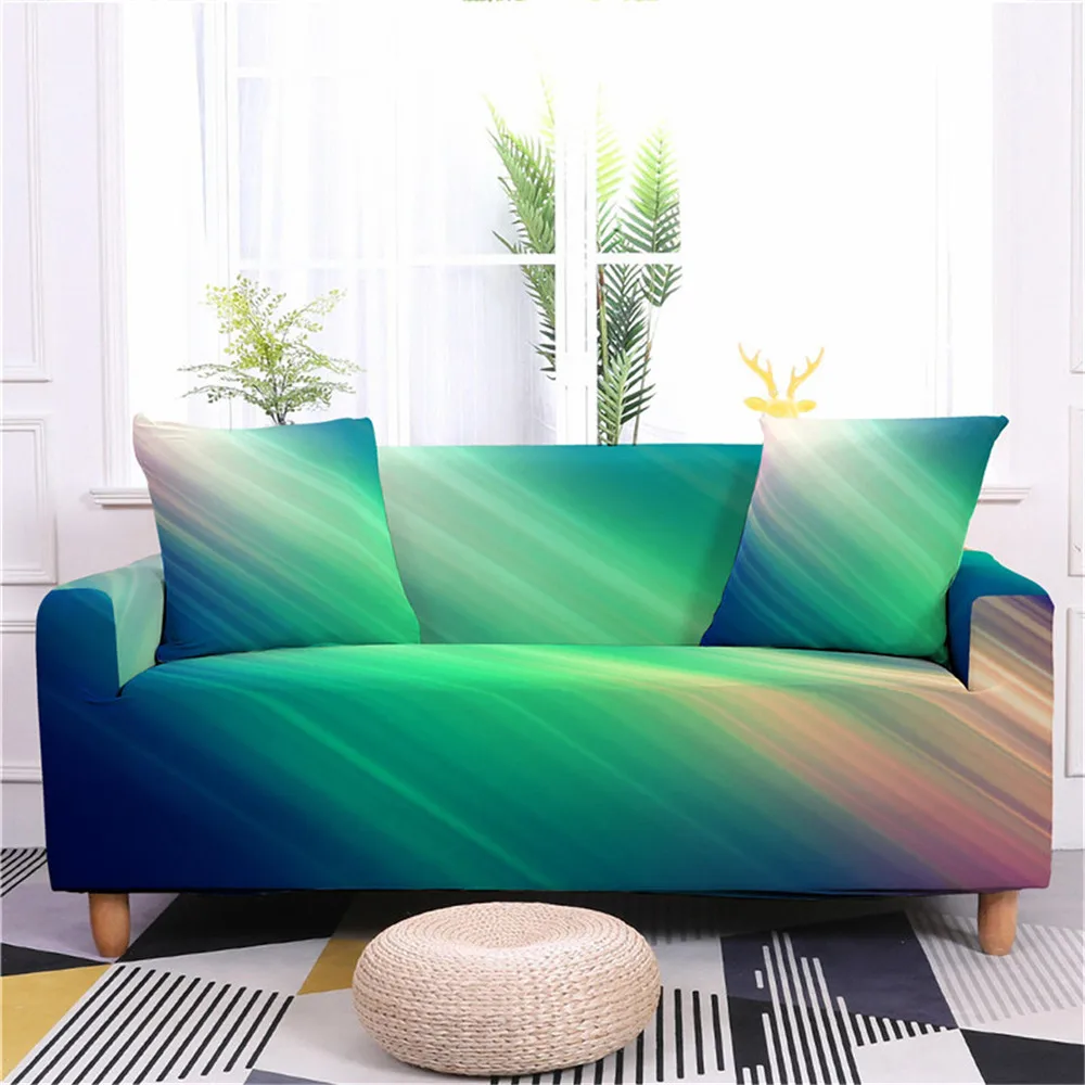 Couch Autumn and Winter Fashion Gradient Color Sofa Cover Polyester All ...