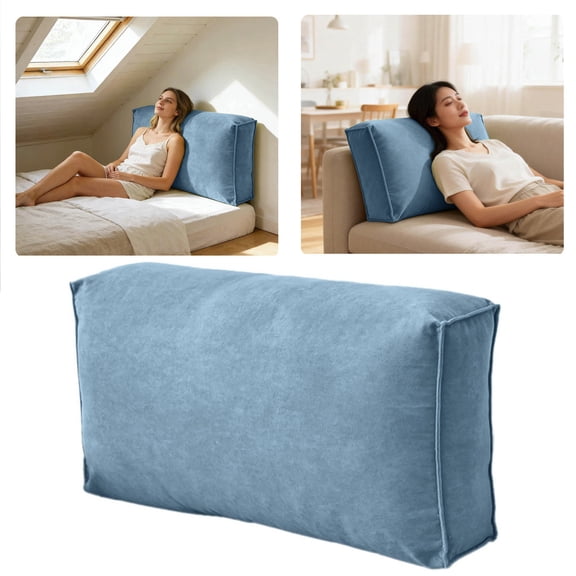Couch Back Cushion Pillows for Replacement Sofa Back Support Pillow with Removable Velvet Cover Daybed Reading Pillows Lumbar Support Pillow Waist Cushion for Sofa,Bedside,Bay Window,17x23x4.72inches