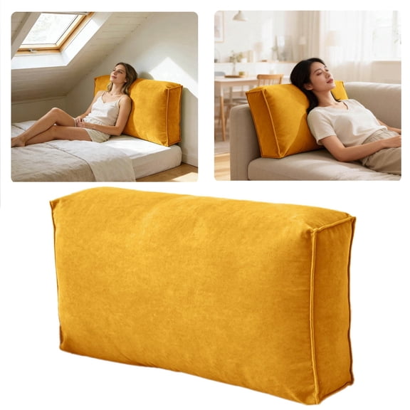 Couch Back Cushion Pillows for Replacement Sofa Back Support Pillow with Removable Velvet Cover Daybed Reading Pillows Lumbar Support Pillow Waist Cushion for Sofa,Bedside,Bay Window,17x31x4.72inches