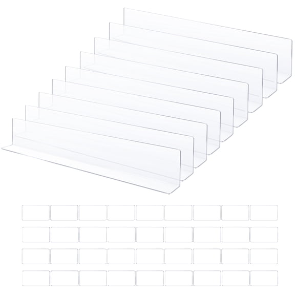 Under Couch Blocker with Adhesive Stickers, 15.7" L x 3.1" H Under Bed Blocker for Pets Cat Dog, Adjustable Clear Under Sofa Blocker, Furniture Couch Gap Blocker Bumper (9 Pack)