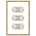 thumbnail image 1 of Couch Club Ticket Canvas Print Typography Art Print by Art Remedy, Gold Frame, 20 x 30, 1 of 7
