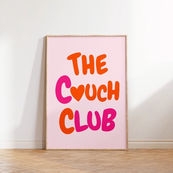 Couch Club Wall Art Print Minimalist Living Room Decor