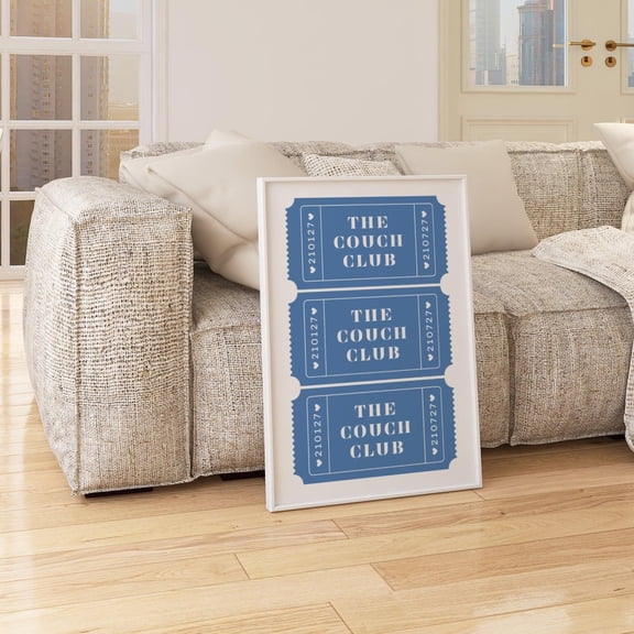 Couch Club Wall Art Print Minimalist Living Room Decor