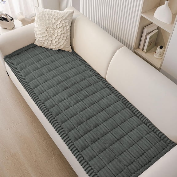 Couch Covers for Dogs Washable & Non-Slip - Sofa Cover for 3 Cushion Sofa, Thick Soft Pet Couch Cover with Cushion Protector (Dark Grey, 27.6" x 59")