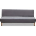 thumbnail image 1 of Couch Cover for Futon, Jacquard Soft Futon Sofa Cover, Universal Thick Sofa Slipcovers with Full Protection, High Quality Fabric Easy to Install & Care, Super Stretchy Dark Gray,, 1 of 5