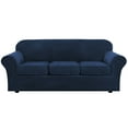 thumbnail image 1 of Couch Cover Polyester-Cotton Blend, Sofa Cover All-Inclusive Elastic Sofa Cover Navy Blue One Person *1 (Blue-A), 1 of 7
