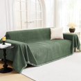 thumbnail image 1 of Couch Cover for Sofa Couch Covers for Pets, Non Slip Dogs Furniture Protector with Tassels for Living Room Non Slip Washable Furniture Protector Cover for Pet, Cat, 91"x118", Moss Green, 1 of 9