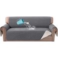 thumbnail image 1 of Couch Cover for 3 Cushion Couch Sofa Cover for Dogs 100% Waterproof Furniture Protector Cover with Elastic Straps for Pet Cat(Sofa, Rocket Gray), 1 of 8