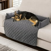 Calming Dog Bed Mat for Couch, Calming Dog Couch Bed with 3 Side Dog Pillow for Cat Dog Sofa. 30 x 30 x 5.2 inch Dog Beds