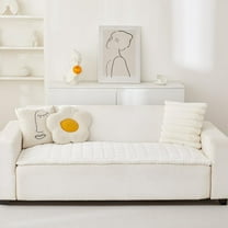 Couch Cover for Dogs Washable, Fuzzy Pet Couch Covers for 3 Cushion Sofa Pet Friendly, Non Slip Sofa Cover (White, 27.6" x 59"/70 x 150cm)