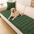 thumbnail image 1 of Couch Cover for Dogs Washable, Non Slip Fuzzy Pet Couch Covers，Sofa Pet Friendly, Thick Soft Sofa Slipcovers Cushion Protector,Dark Green 27.6"x 70.9", 1 of 10