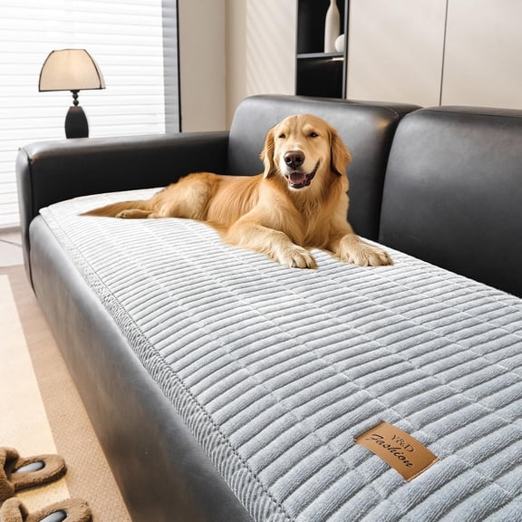 Couch Covers for Dogs, Velvet Dog Couch Cover, Pet Couchs Covers for Loveseat, Couchs Protector for Dogs, Sofa Cover for Pets Washable(1PC, Light Grey, 27.6"70.9", 2-3 Seater)
