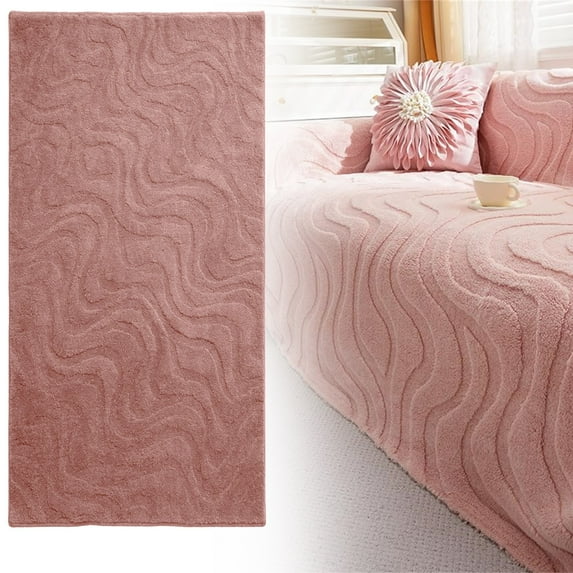Couch Covers, Non-Slip Sofa Cover, Washable Furniture Protector Cover, 35.4x70.9 Inch Soft & Thick Throw Sofa Cover, 1Pcs Fall Winter Home Decor Couch Protector Pink