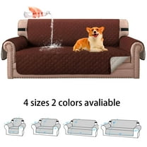 Couch Covers, Waterproof Sofa Cover 3 Cushion Couch Machine Washable, Omewoold Couch Cushion Covers Non Slip Furniture Protector Slipcover for Pets Dogs Kids Living Room (Brown, 70")