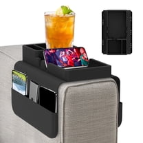 HBK Silicone Couch Cup Holder Tray, Anti-Slip Sofa Armrest Organizer ...