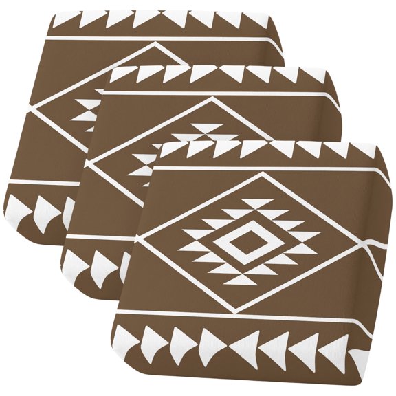 Couch Cushion Covers Brown Bohemian Geometric Sofa Cushion Cover Stretch Seat Covers Boho Tribal Arrows Sofa Slipcovers Soft Furniture Protector for Sectional Sofas Living Room Small-3 Pieces
