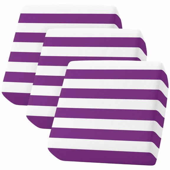 Couch Cushion Covers Classical Stripe Sofa Cushion Cover Stretch Seat Covers Purple Sofa Slipcovers Soft Furniture Protector for Sectional Sofas Living Room Small-3 Pieces