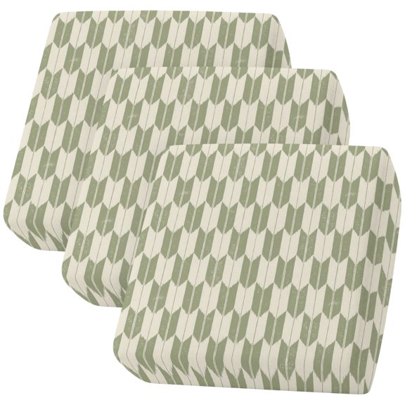 Couch Cushion Covers Sage Arrow Patterns Sofa Cushion Cover Stretch Seat Covers Abstract Geometric Lines Sofa Slipcovers Soft Furniture Protector for Sectional Sofas Living Room Small-3 Pieces