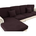 thumbnail image 1 of Couch Cushion Covers for Sectional Sofa L Shape Washable Separate Seat Chaise Couch Cover Stretch Sofa Slipcovers with 2 Pcs Pillowcases(3 Seater + 1 Chaise, Brown), 1 of 6