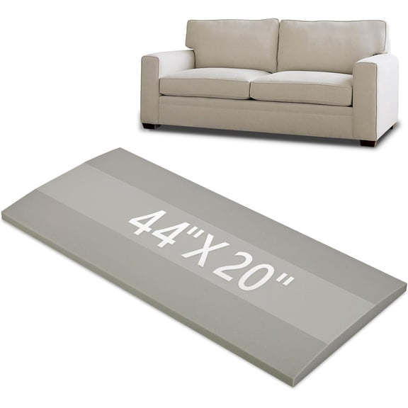Couch Cushion Support for Loveseat Sofa High Density Foam 44"x20" Inches Sofa Couch Supports for Sagging Cushions Light Grey 1PC with Anti Slip Mesh Fabric