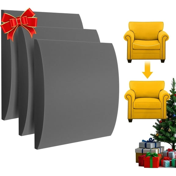 Couch Cushion Support for Sagging Seat Sofa Couch Supports for Sagging Cushions Curved High Density Foam Grey Pack of 3