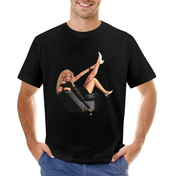 Couch Drinking Men’s Graphic T-shirt Vintage Short Sleeve Sport Tee Black 3XL