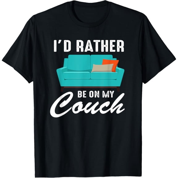 Couch Funny Quote Sofa Potato Living Room T-Shirt men and women can wear, black, white, gifts