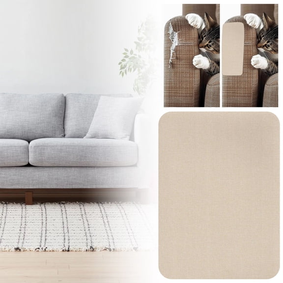 Couch Patch Repair Fabric, 1 Pcs Linen Fabric Patches for Furniture, 4.3'' x 6.3'' Couch Repair, Sofa Patch Repair Fabric, Self Adhesive Fabric Patches, Linen Couch Repair Kit, Sofa Repair Patch S