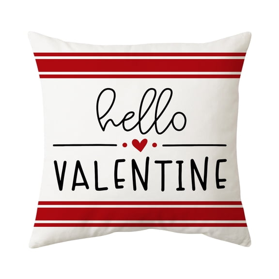 Couch Pillow Covers Hwkond Valentine's Day PillowCovers 18x18 Inch Peach-Skin-Like Cloth PillowCase Valentine's Day Decor For Sofa Couch,Up to 25% Off
