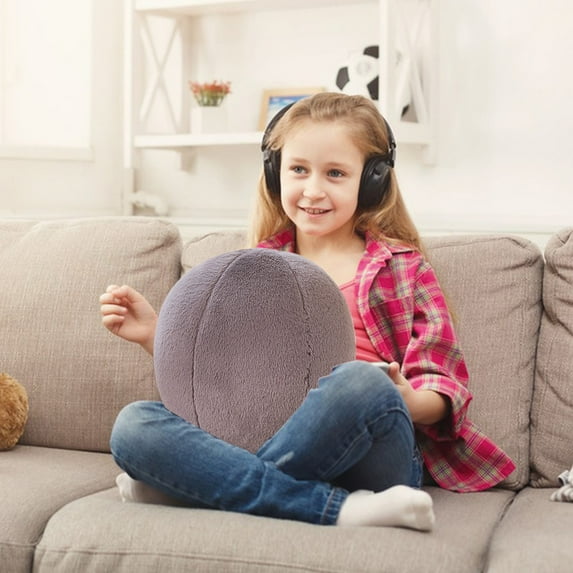 Couch Pillows for Living Room, Ball Throw Pillows, Round Toy Throw Pillows, Boucle Ball Pillow, Sphere Shaped Pillow, Round Decorative Pillow for Couch, Sofa, Bedroom (Coffee, 11.8 Inch)