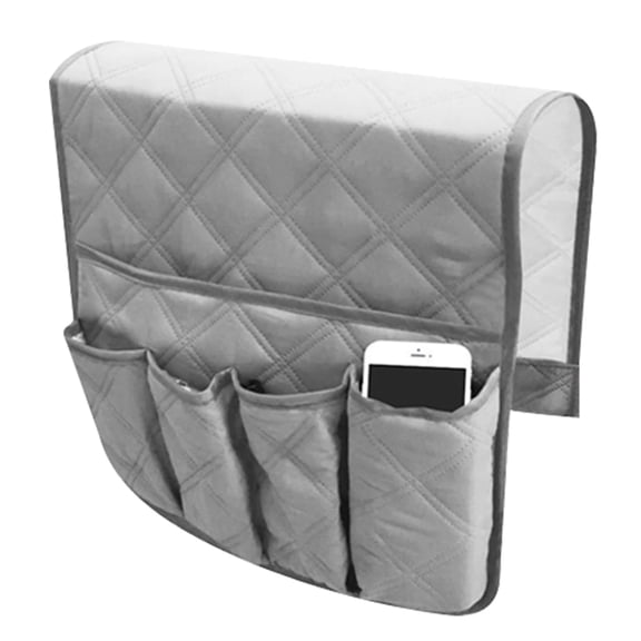 Couch Sofa Chair Armrest Remote Control Storage Organizer Holder, Non-Slip Armchair Caddy Pocket Holder Organizer with 5 Pockets for Phone