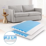 Kabum Supports for Sagging Cushions 2-Piece Wave Foam Sofa Slipcovers, Blue White