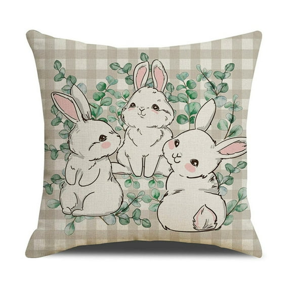 Couch Throw Pillow Cover Hwkond Border New Easter Pillow Set Printed Rabbit Cushion Living Room Decoration Sofa Pillow Cushion,Up to 25% Off