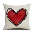 thumbnail image 1 of Couch Throw Pillow Cover Hwkond Valentine's Day Love Pillow Cover Red Couple Pillow Cover Linen Printed Letter Pillow Sofa Cushion,Up to 25% Off, 1 of 1
