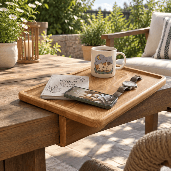 Couch Tray For Sectionals Sofa Fold-flat Table (2 Wood)