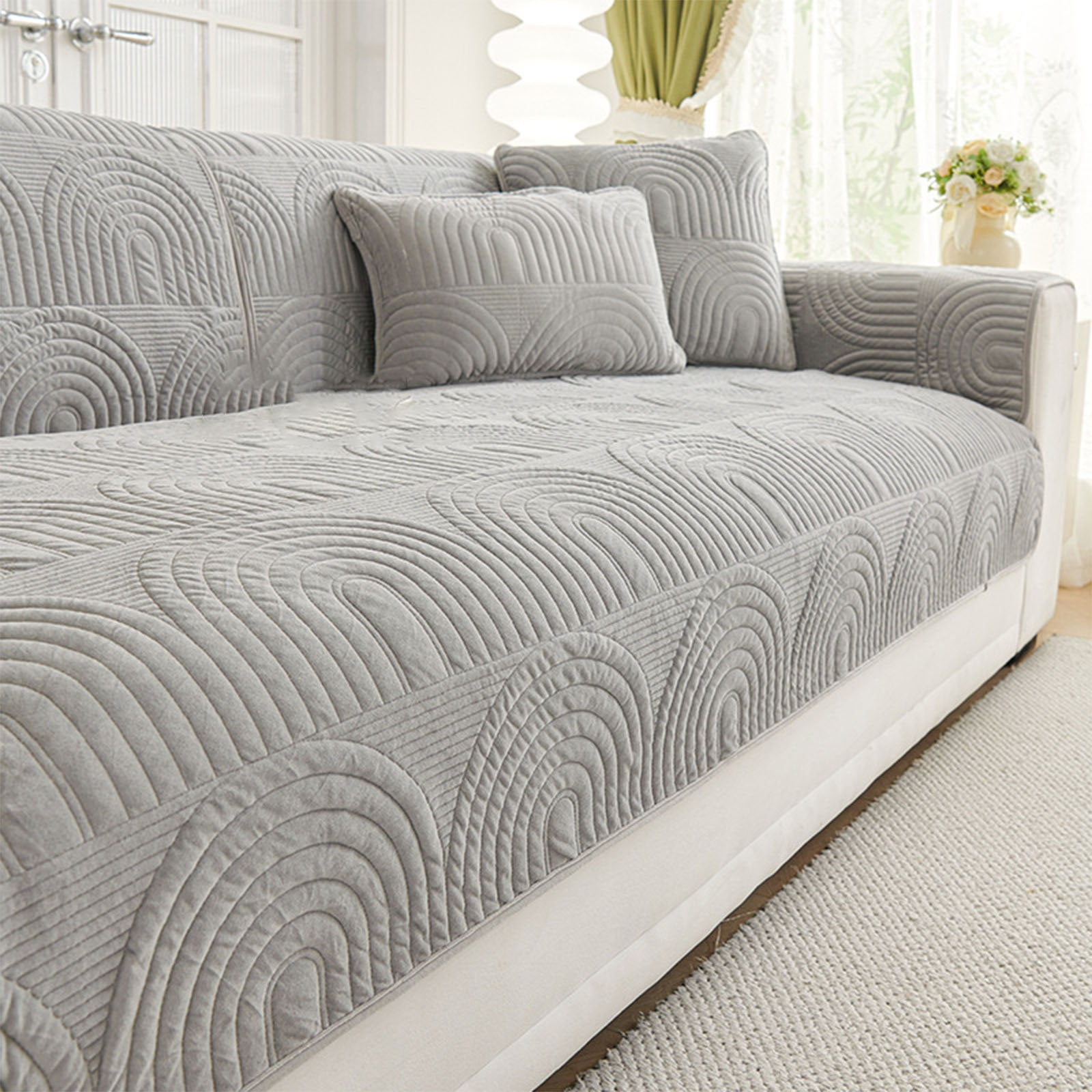 Couch cover, sofa cushions blanket, cream washable sofa cover, sofa protector, fluffy soft carpet, couch throw blanket, sofa cover, sofa throw, non-slip sofa couch sofa throws