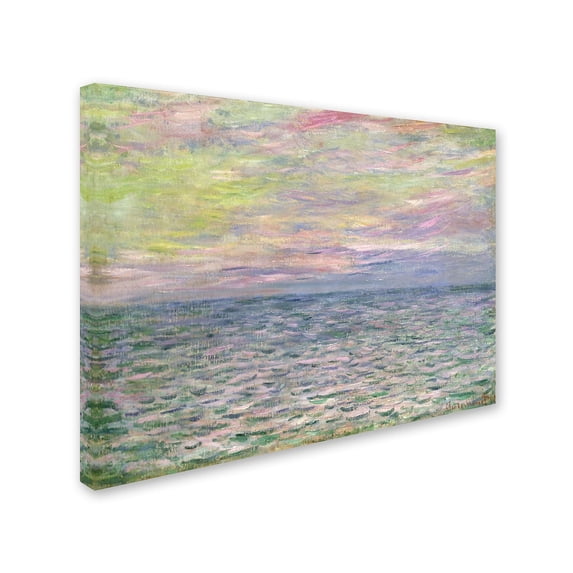 "Coucher de Soleil a Pourville" Canvas Art by Claude Monet