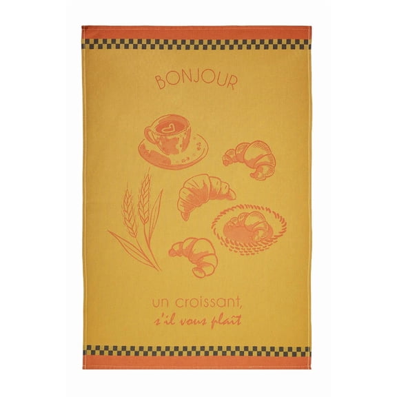 Coucke Croissant Cotton Kitchen Towel, 20 x 30 Inches, 100% Cotton