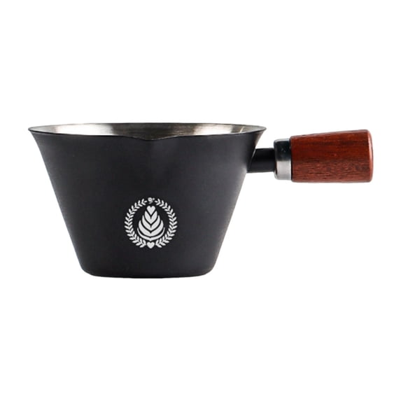 CoudarTitie 0.1 L Stainless Steel Espresso Cup with Scale Coffee Extraction Cup Multipurpose Black