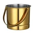 thumbnail image 1 of CoudarTitie 1.5L Ice Bucket Drink Tub Holder Portable Handle Multipurpose Metal Ice Pail for Golden, 1 of 9