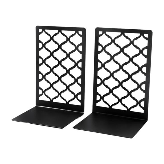 CoudarTitie 2 Pieces Bookends Desktop Book Holder Anti Slip Base Shelves Organizer CD Holder