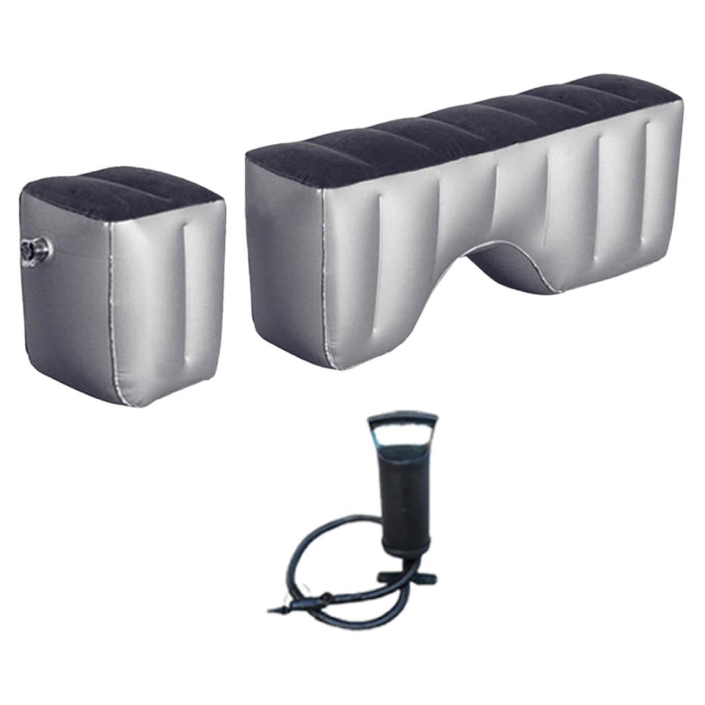 CoudarTitie 2 Pieces Car Air Mattress Back Seat Gap Pads with Pump Mattress Air Bed Cushions Concave
