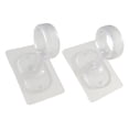 thumbnail image 1 of CoudarTitie 2 Pieces Ceiling Curtain Rod Brackets Closet Poles Hangers for Bedroom Hotel Clear, 1 of 9