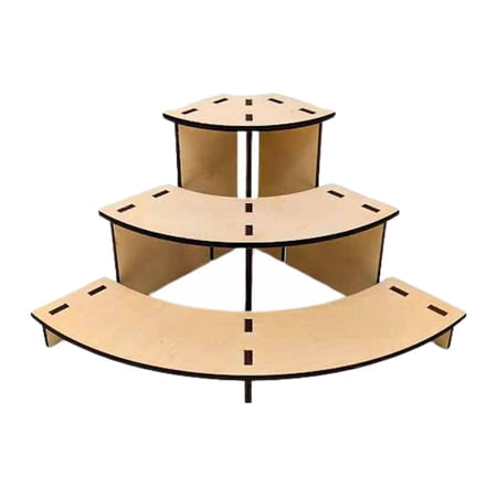 CoudarTitie 3 Tiers Retail Table Display Stand Rustic Perfume Organizer Display Stand Holder